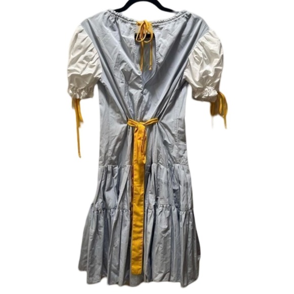 Katharine Kidd Sienna Dress In Size XS Blue & White Puff Sleeve NWT - Picture 5 of 7